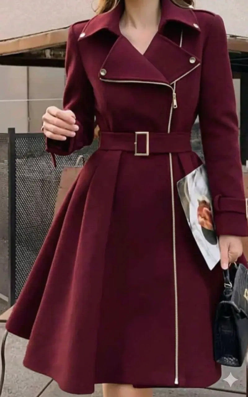 Manteau robe ceinture